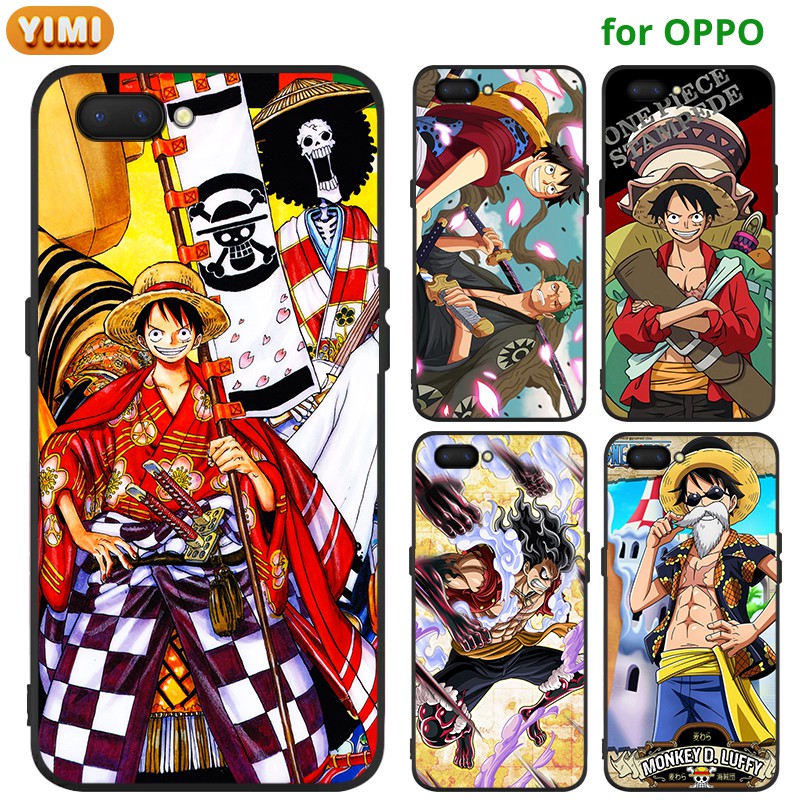 Ốp điện OPPO A12 A12e A31 2020 A5S F5 F7 F1S F3 A77 A3s A7 F11 Pro F9 thoại mềm mặt nhám hình One Piece cho