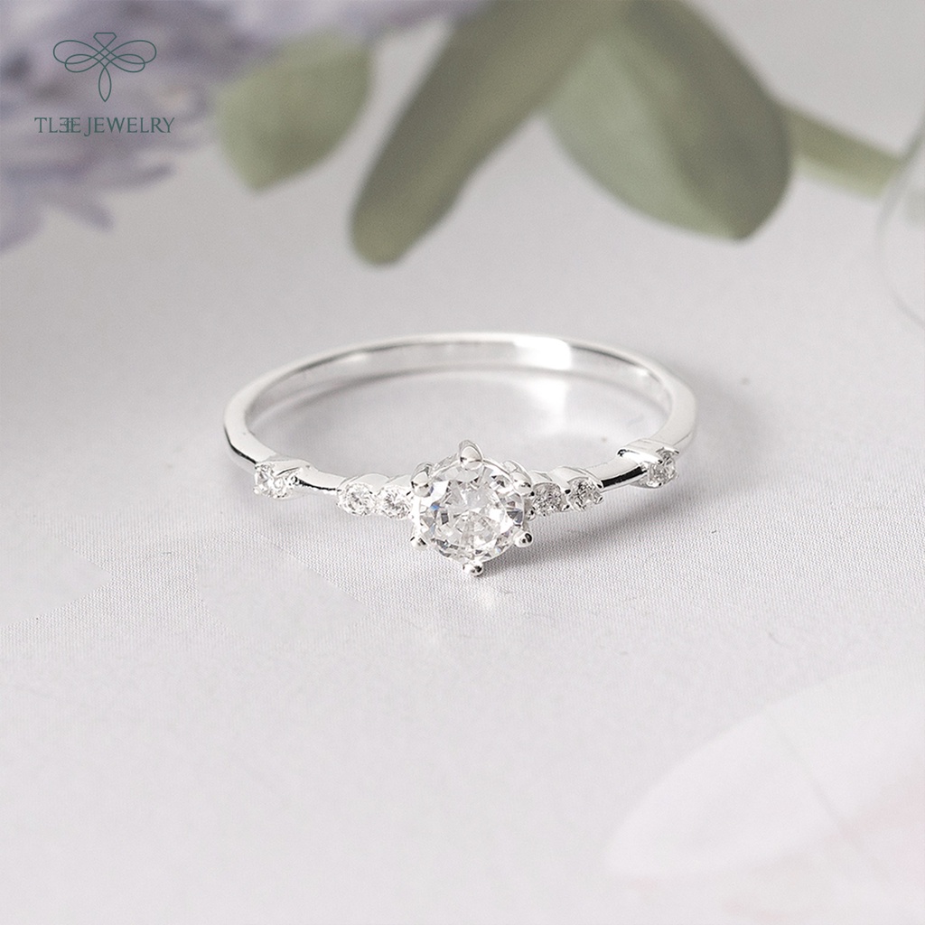 Nhẫn bạc nữ TLEE Snow Princess Nor nạm đá lấp lánh NCJ A0163