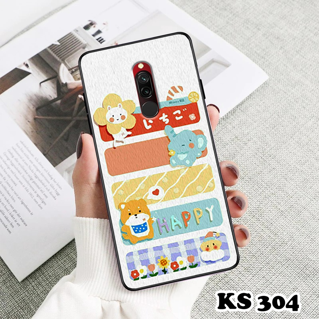 Ốp lưng Xiaomi Redmi 7 - Redmi 7A - Redmi 8 - Redmi 8A - Ốp in hình gấu &amp; thỏ đang yêu - lưng nhám viền TPU cao cấp