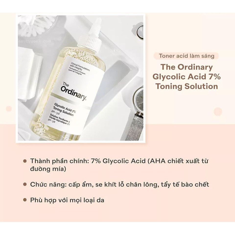 Toner Tẩy Da Chết Glycolic Acid 7% Toning Solution The Ordinary | BigBuy360 - bigbuy360.vn
