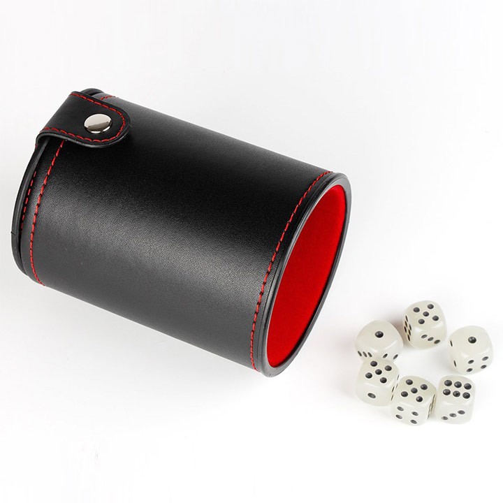 Bộ lắc xí ngầu cao cấp kèm 5 viên xúc xắc