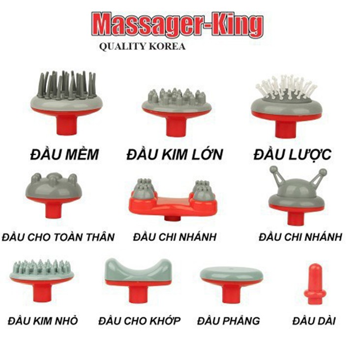 Máy mát xa đa năng toàn thân cầm tay 10 đầu King Massager Hàn Quốc