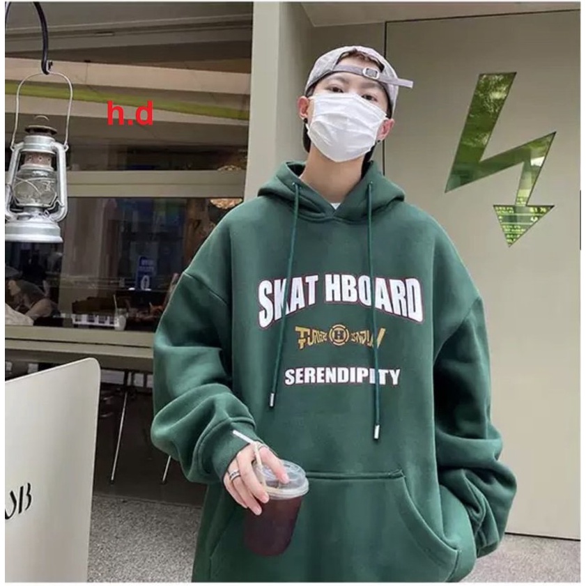 Áo nỉ hoodie SKAT Áo nam nữ Chất nỉ ngoai Mũ 2 lớp form to rộng