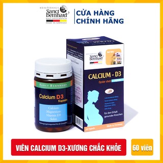 Viên uống Calcium D3 bổ sung Canxi, Vitamin cho xương chắc khỏe (Hộp 60 Viên) - [ Chính hãng Sanct Bernhard Đức]