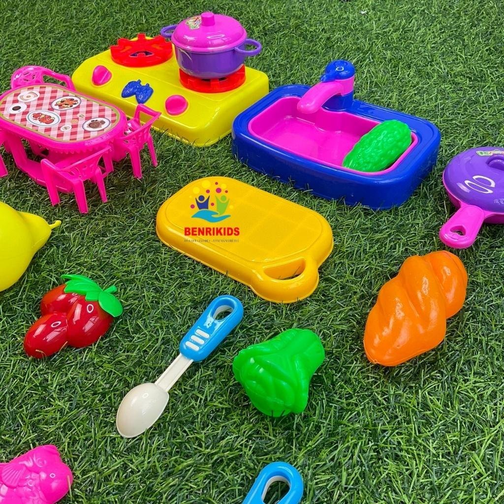 Đồ Chơi Nấu Ăn Mô Phỏng Nhà Bếp Chân Thực Nhiều Chi Tiết Đồ Chơi An Toàn Cho Bé Benrikids