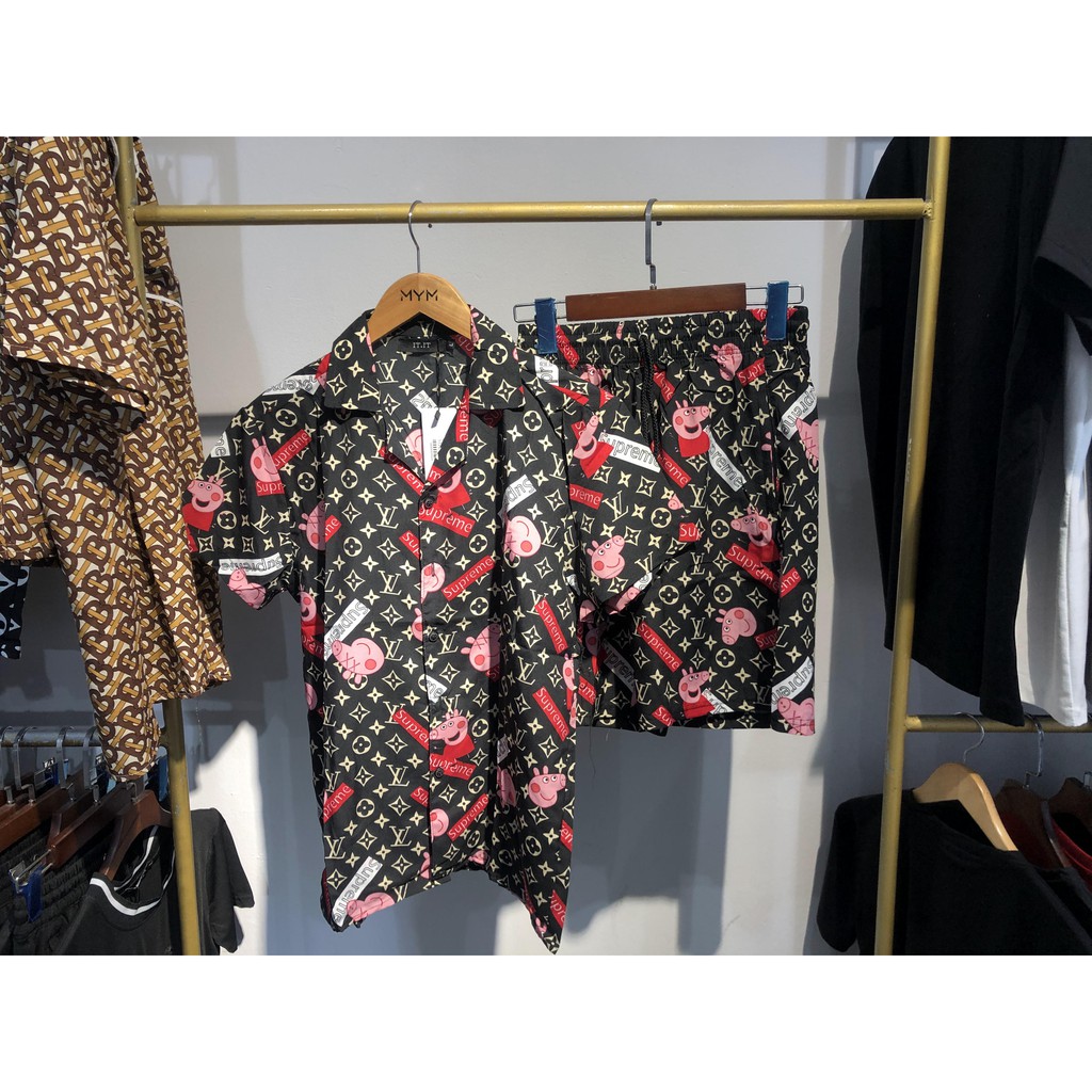 [Bộ Pijama Cộc Tay] Bộ Đồ Ngủ Pijama Cao Cấp cho Nam Chất Lụa Satin, Thoáng Mát, Mềm Mại đến từ Jiangmei ITA | BigBuy360 - bigbuy360.vn