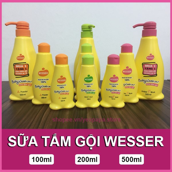 Sữa Tắm Gội Wesser 2 in 1 500ml