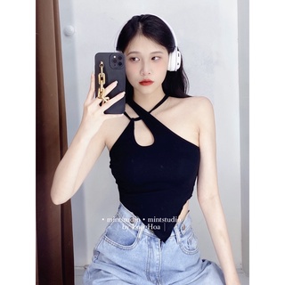 [ HÌNH THẬT ] ÁO TANKTOP VẠT NHỌN MIX DÂY