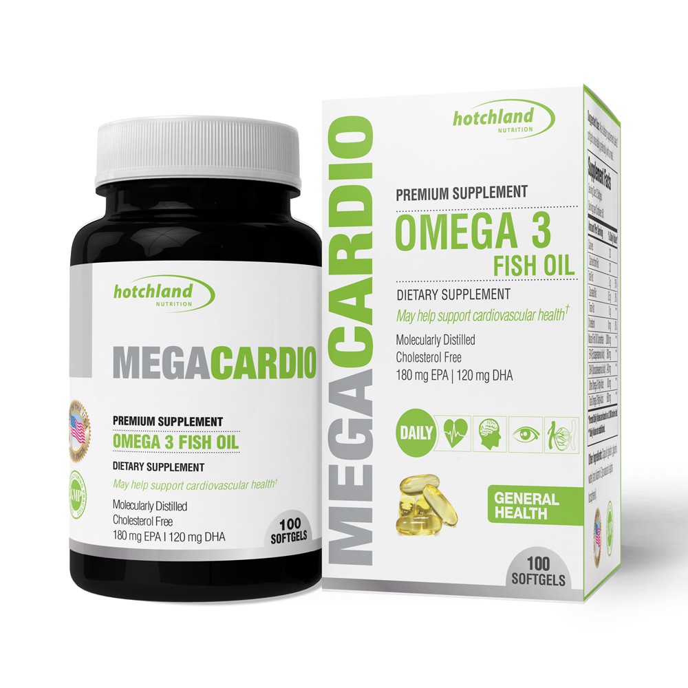 Viên dầu cá Omega 3 MegaCardio hỗ trợ bổ não, cải thiện thị lực, giảm Cholesterol chống đột quỵ. Hộp 100v. DATE 08/24