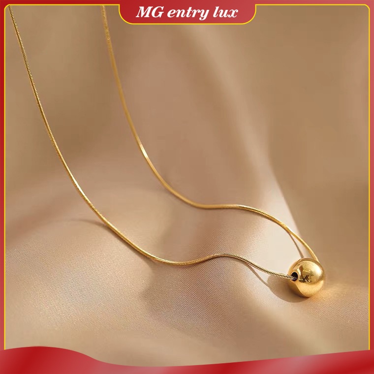 Vòng cổ Thép Titan Mạ Vàng 18k Chống Dị Ứng Thời Trang Cho Nữ