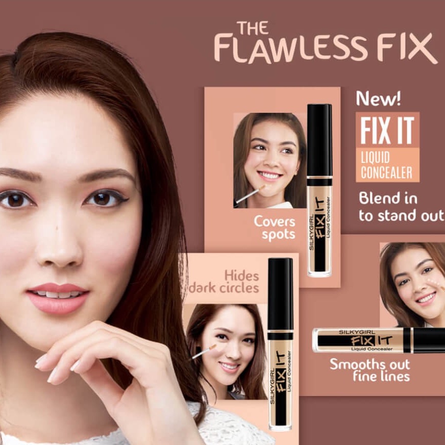 Che Khuyết Điểm Che Phủ Mịn Mượt Silkygirl Fix It Liquid Concealer 2ml