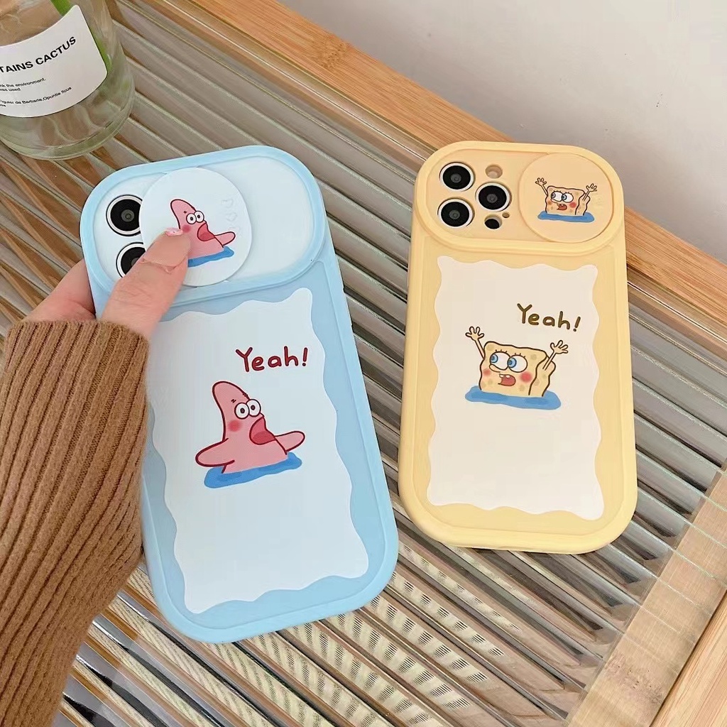 Ốp Điện Thoại Họa Tiết Spongebob Cho Iphone Xs Max Xr 11 12 13 Pro Max Soft shell shockproof and fall proof