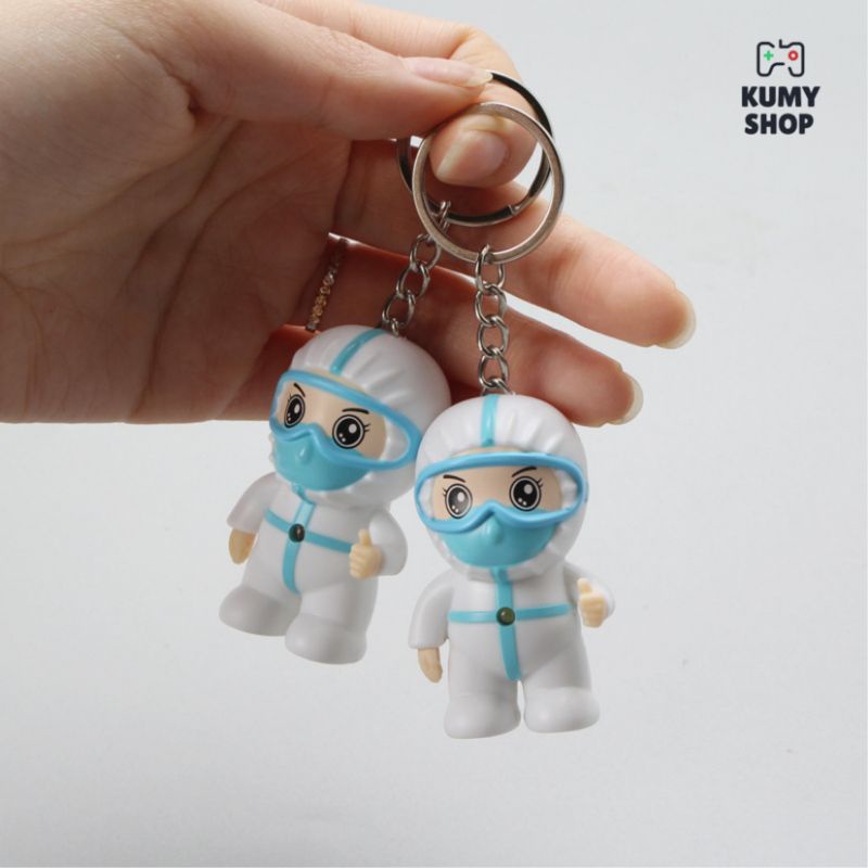 Móc khoá nhân viên y tế - bác sĩ, điều dưỡng viên - thiên thần áo trắng chiến thắng đại dịch