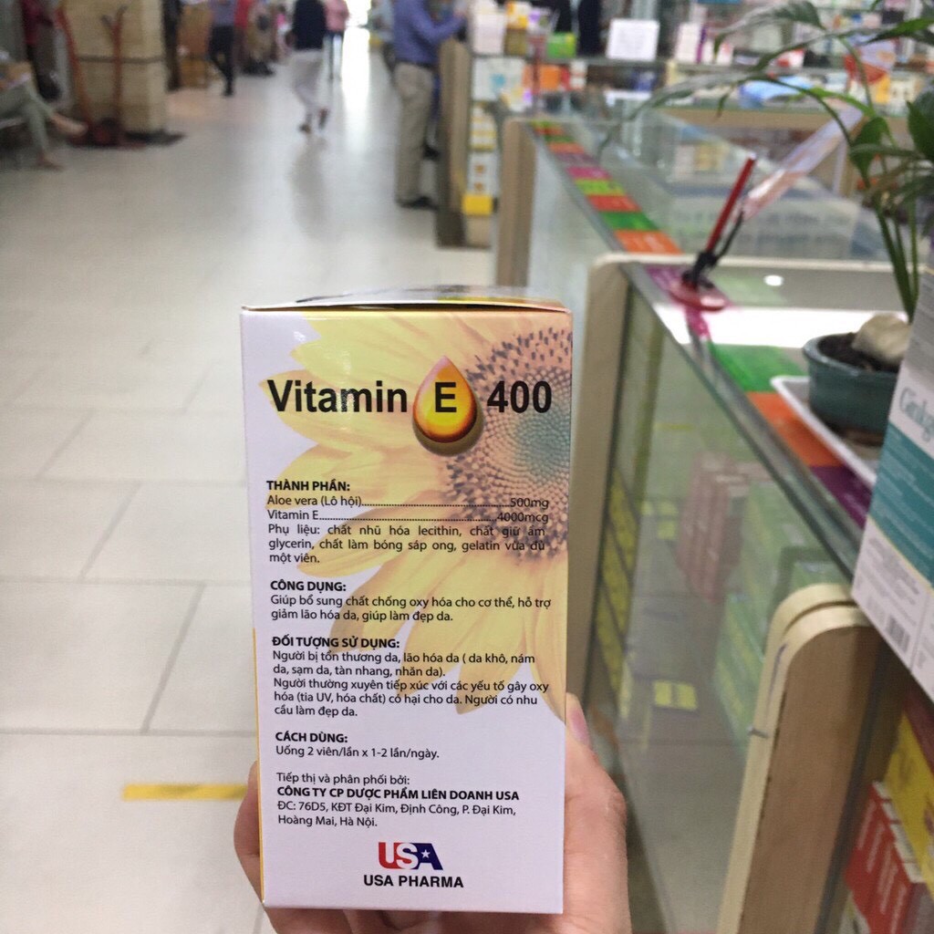 Viên Vitamin E 400 Hoa Hướng Dương (hộp 100 viên) | BigBuy360 - bigbuy360.vn