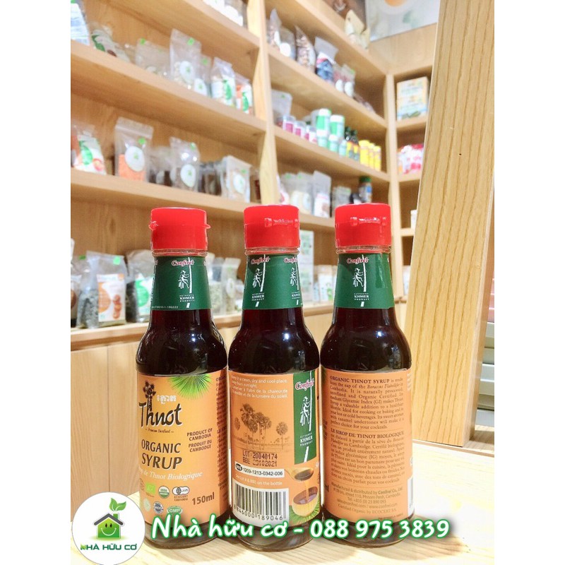 Mật syrup thốt nốt hữu cơ Campuchia 150ml- Date: 1/2023 - (Nhà Hữu Cơ)