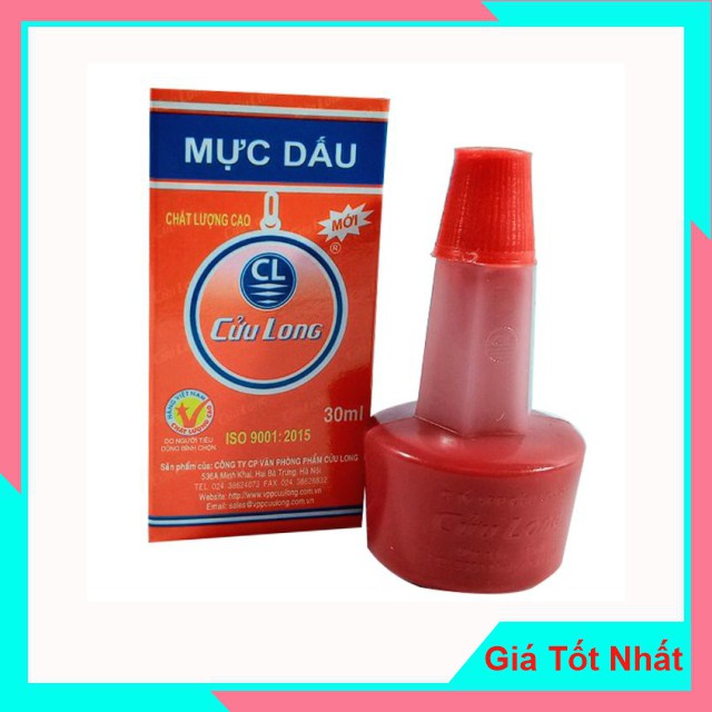 Mực Dấu Cửu Long (30ml) - Không phai màu khi gặp nước