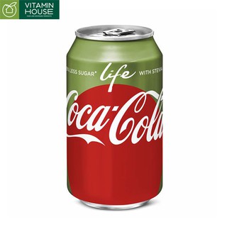 [VITAMIN HOUSE] Coca-Cola Life đường mía 335ml - ít ngọt dành cho người giảm cân