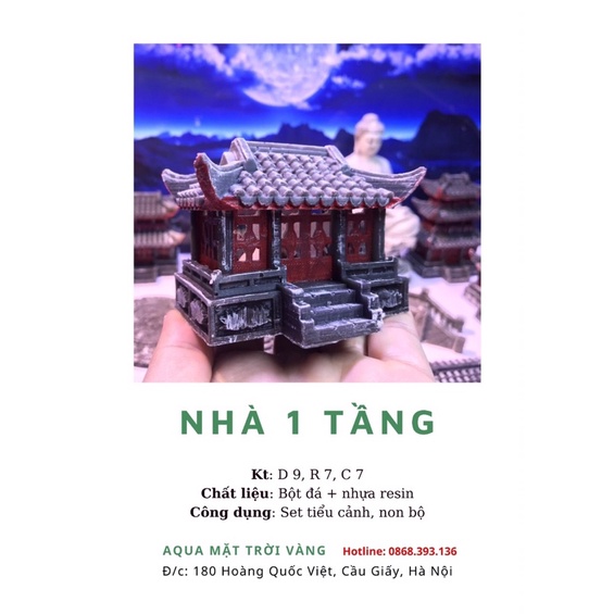 Nhà mini 1 tầng bộ nhà Kelsey 2 - Phụ kiện trang trí tiểu cảnh, bể cá, non bộ, sân vườn