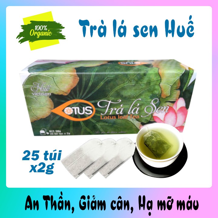 Trà Lá Sen Huế - Giảm cân tự nhiên, an thần, hạ mỡ máu