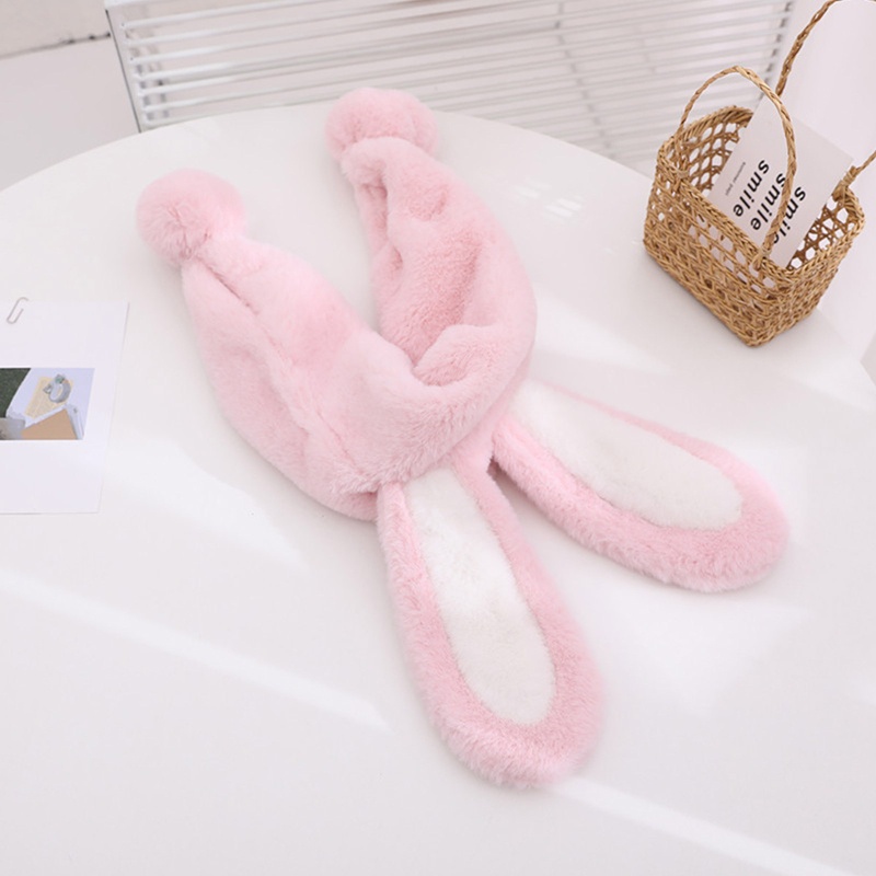 Khăn Choàng Cổ Giữ Ấm Tai Thỏ Giả Lông Thú Dành Cho Trẻ Em