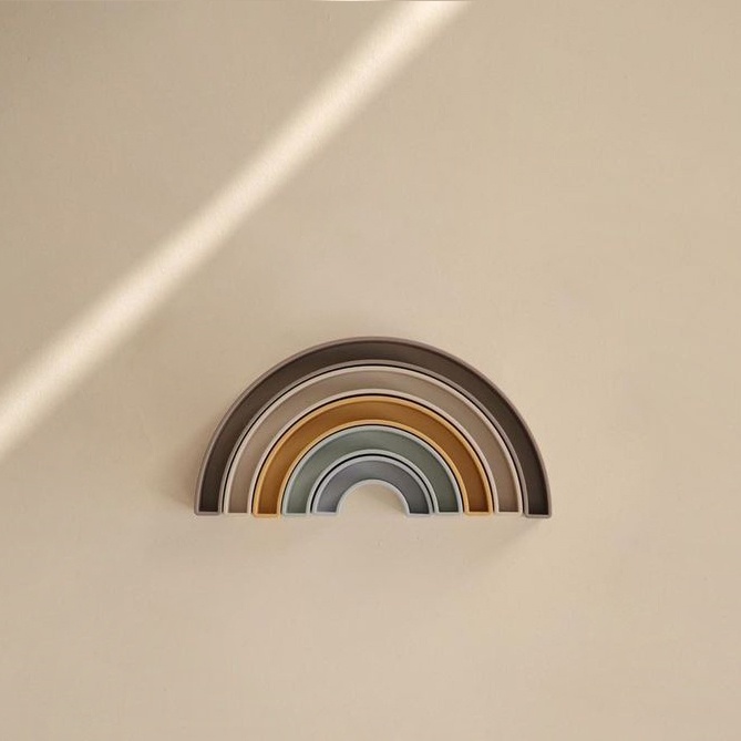 Mushie đồ chơi xếp Cầu Vồng Rainbow