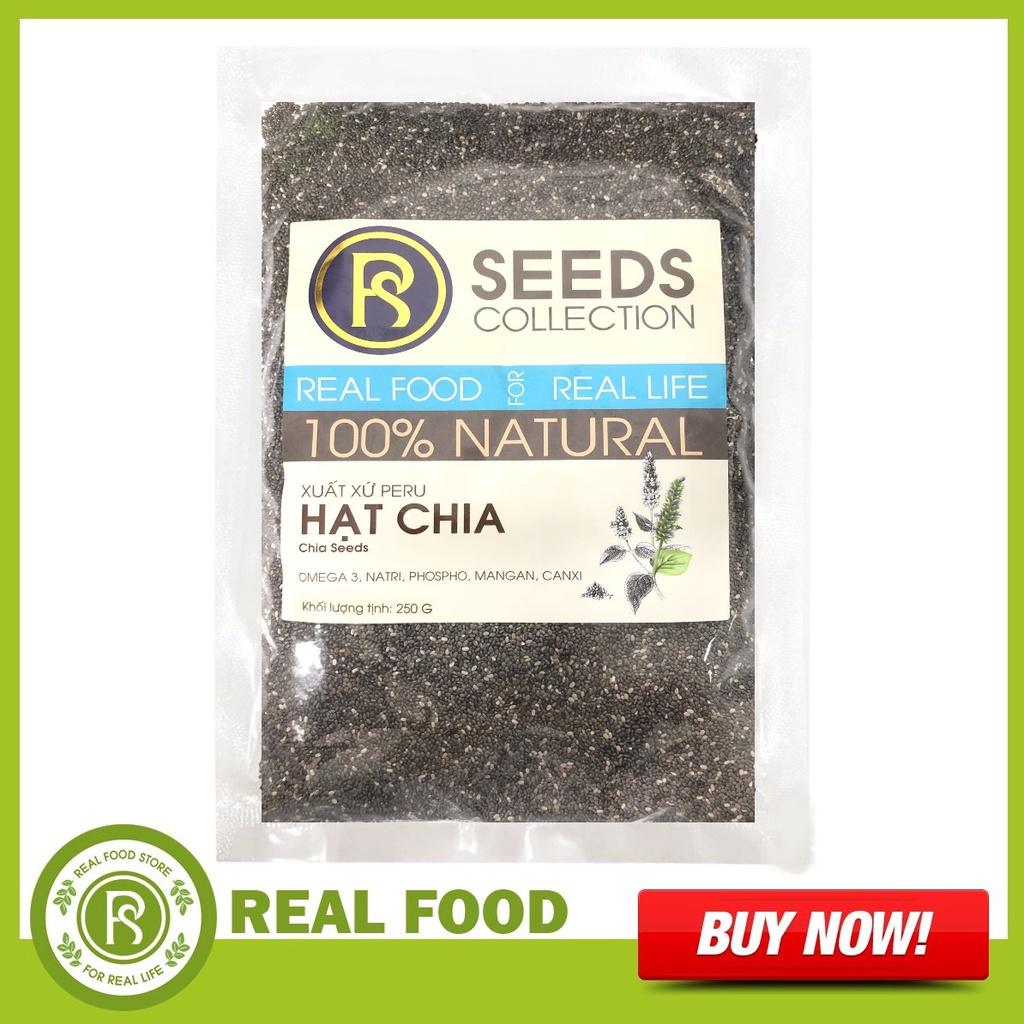 Túi Hạt Chia Thương hiệu REAL FOOD  ( nhiều lựa chọn)