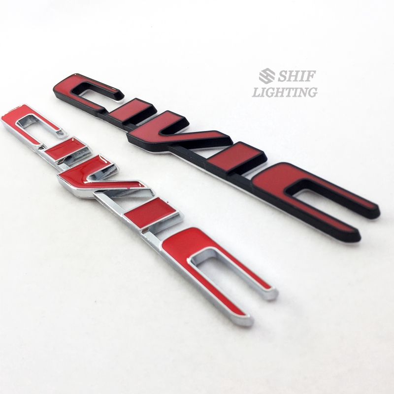 Miếng dán hình chữ CIVIC bằng kim loại trang trí cho xe ô tô Honda Civic
