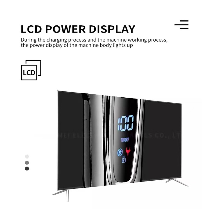 Tông đơ cắt tóc Kemei KM-1990 có màn hình LCD chuyên dụng tiện lợi