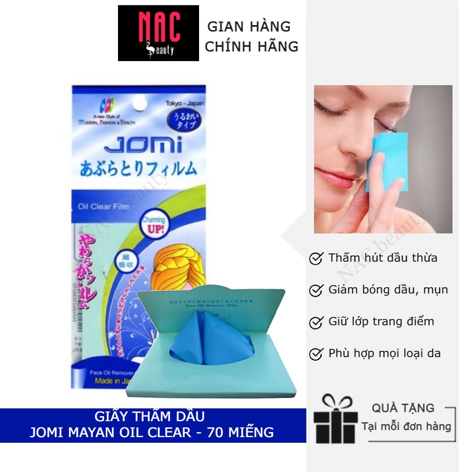 Giấy Thấm Dầu Jomi Mayan (Oil Clear) – 70 miếng