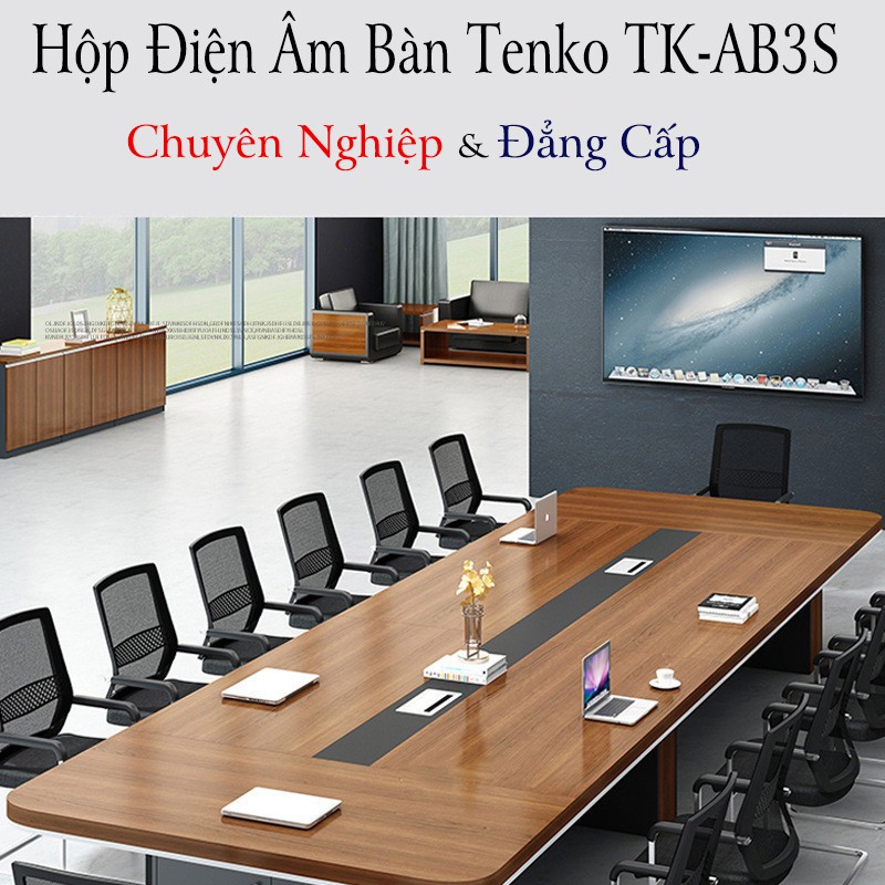 HỘP Ổ CẮM ĐIỆN ÂM BÀN NHÔM Tenko TK-AB3S