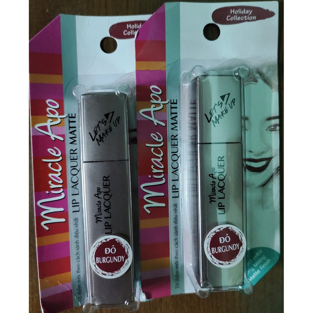 Son Kem Lì Miracle Apo Lip Lacquer Matte Holiday Collection (3ml)