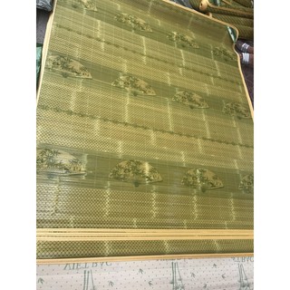Chiếu tre trúc tây bắc in hoa
