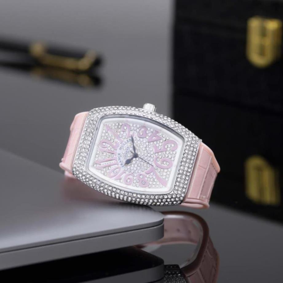 Đồng hồ nữ Frank Muller máy pin dây cao su mặt full đá cao cấp có bảo hành DHN002 trang2k