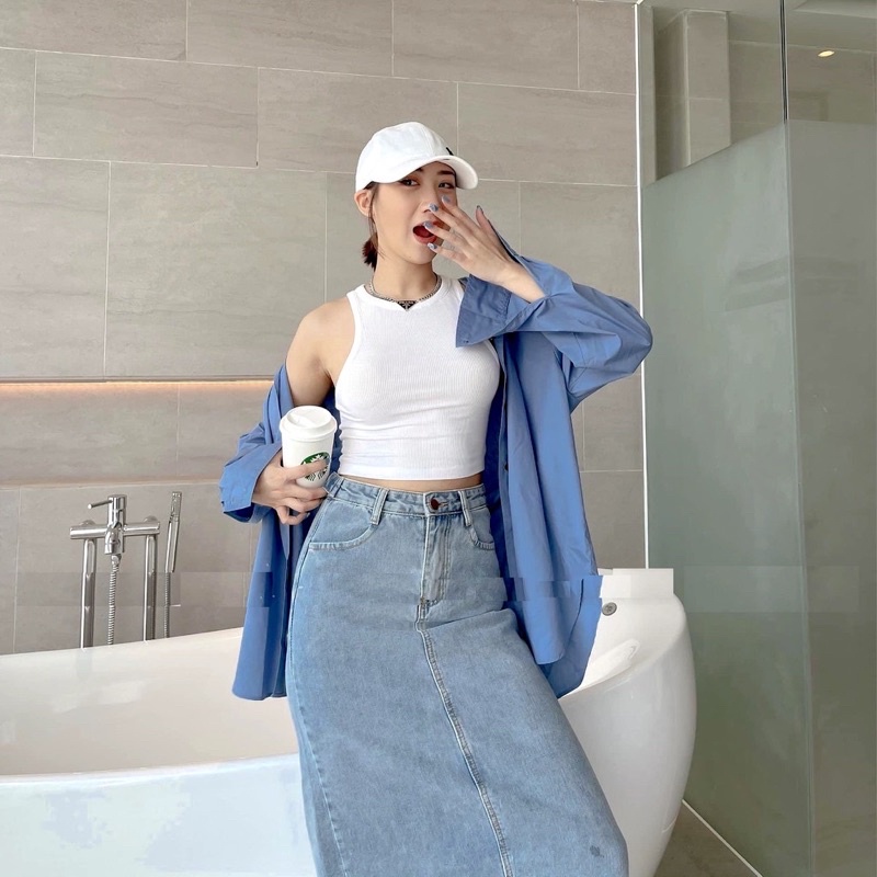 Áo 3 Lỗ Croptop Thun Tăm L.Y Store Nữ [FREESHIP]  Phông body dáng ôm trơn màu ĐEN | TRẮNG | BE Ulzzang