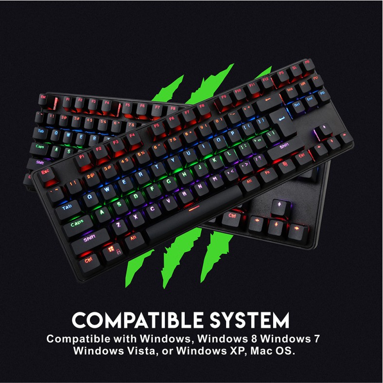 Phím cơ chơi game, phím cơ giá rẻ Forev Q 302 18 chế độ LED, chuyên game LOL, PUBG chống nước | BigBuy360 - bigbuy360.vn