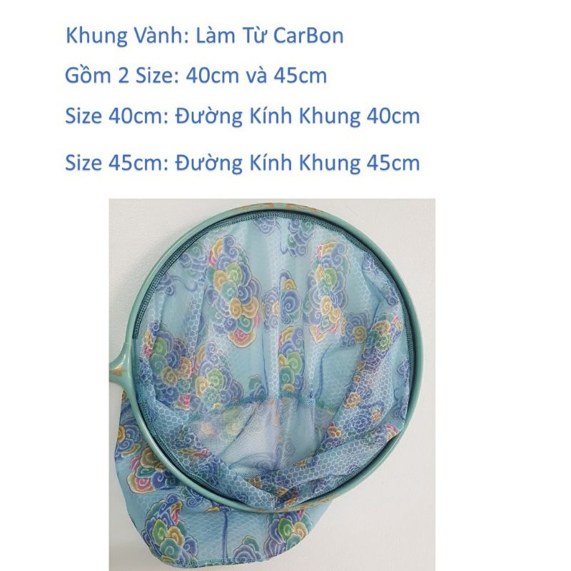 Vợt cacbon, vợt xúc cá carbon, vành vợt cácbon, vành vợt carbon