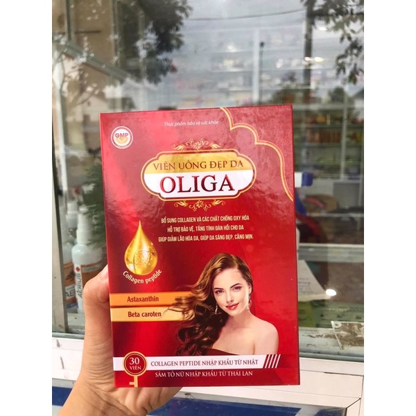 Viên uống đẹp da Oliga_Hỗ trợ bổ sung collagen,bảo vệ tăng tính đàn hồi cho da,giảm lão hoá da