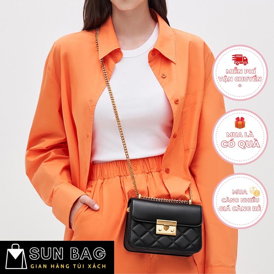 Túi xách nữ dây xích đeo chéo, đeo vai, túi cnk đi chơi, đi học, thời trang cao cấp size 18cm SB258