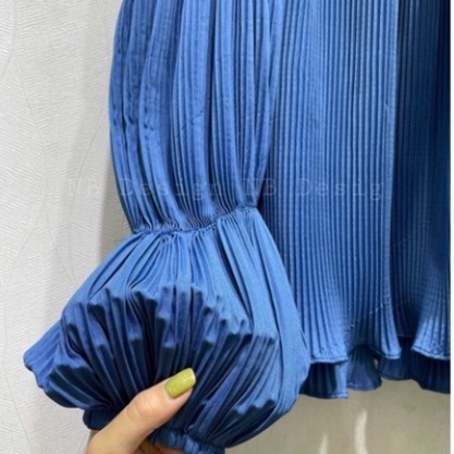Áo trễ vai tay dài bồng,áo bẹt vai tay dài thiết kế dập li,áo kiểu nữ hàn quốc 1998.WEAR