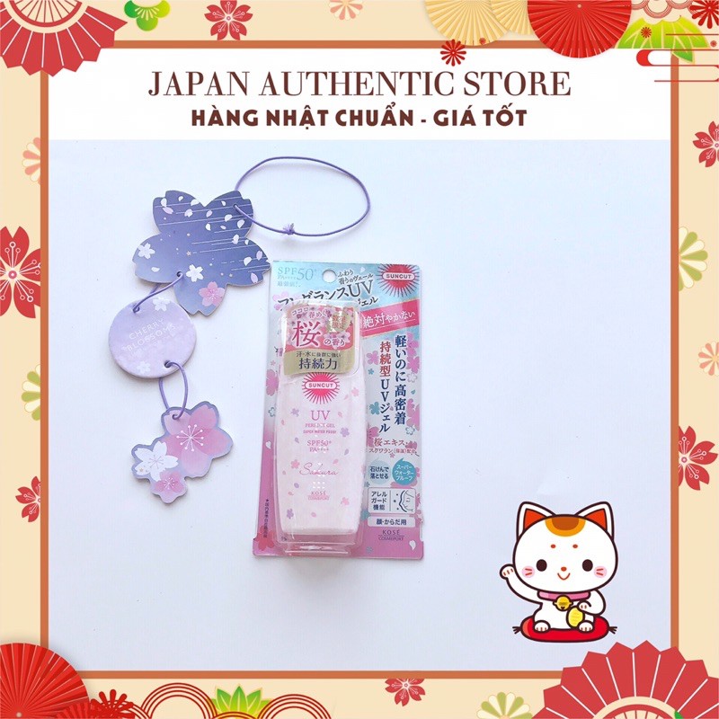 [CAM KẾT CHUẨN NHẬT]  kem chống nắng Suncut Kose Nhật Bản bản sakura hoa anh đào Perfect gel uv