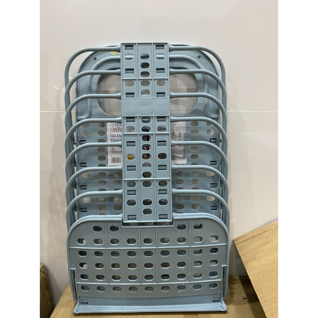 Giỏ Nhựa Đựng Quần Áo Và Đồ Dùng Sinh Hoạt Treo Tường Có Thể Gấp  + Tặng Kèm Móc Dán Tường 3D Siêu Kute