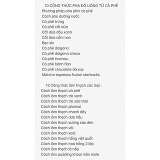 Bộ 278 CÔNG THỨC PHA CHẾ ĐỒ UỐNG