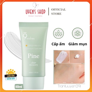 Kem chống nắng làm sáng da 9 Wishes Pine Treatment Sunscreen SPF50+ PA++++ 50ml