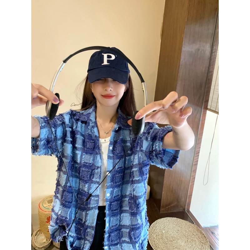 Áo Sơ Mi Dáng Rộng Họa Tiết Kẻ Sọc Thiết Kế Mới Thời Trang Mùa Hè Dành Cho Nữ