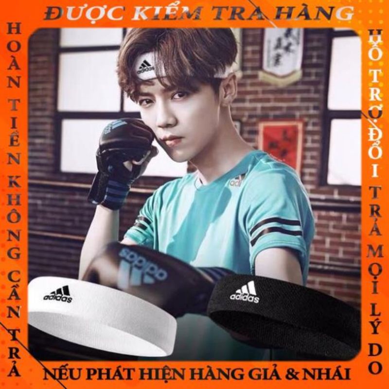 Băng đô thể thao adidas thấm hút mồ hôi sợi cottong dành cho nam và nữ
