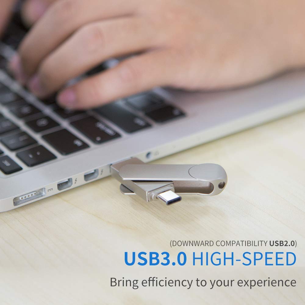 USB lưu trữ dữ liệu Type-C OTG 16GB 32GB 64GB 128GB 256GB 512GB cho iPhone
