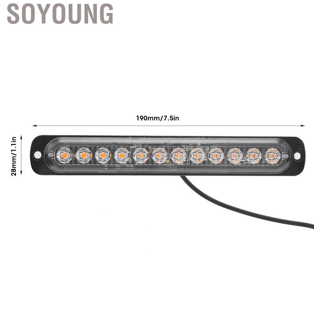 Đèn Nhấp Nháy Cảnh Báo Khẩn Cấp 6500k 12v 12 Bóng Led Màu Vàng Cho Xe Hơi / Tải