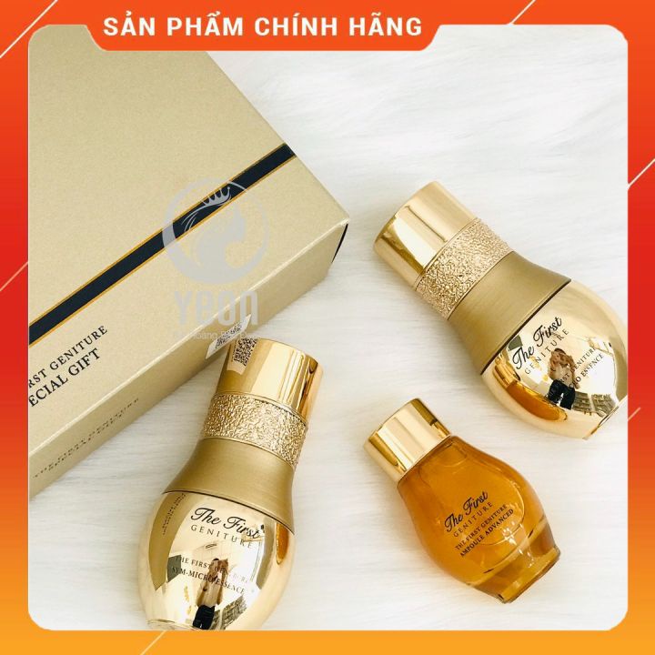 Set làm trắng và tăng cường độ hồi cho da Ohui The First Geniture SYM-MICRO ESSENCE 3sp