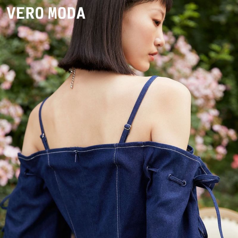 Đầm Denim hở vai Vero Moda