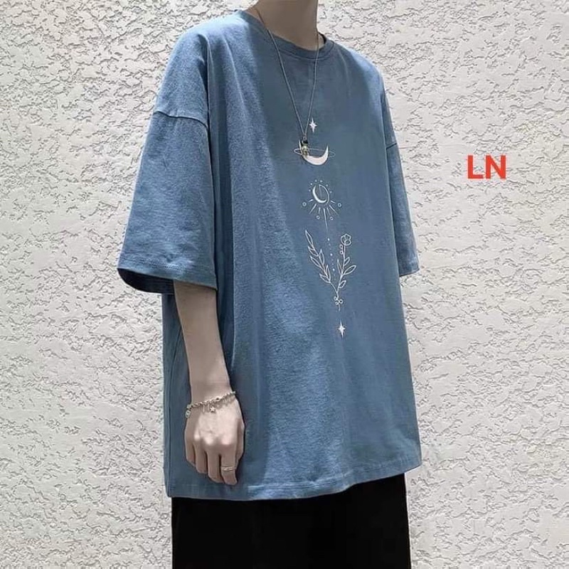 Áo phông cành lá trăng ngược TH6